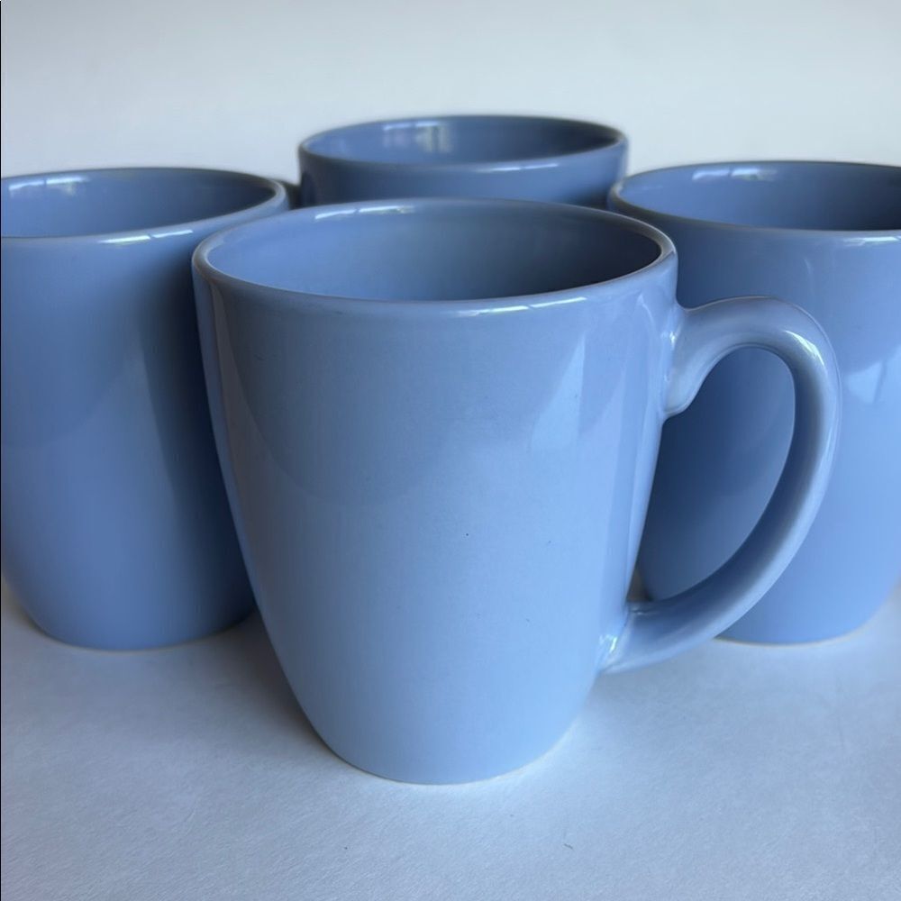 Corelle Stoneware Coffee Mugs Set of 4 Blue/Periwinkle